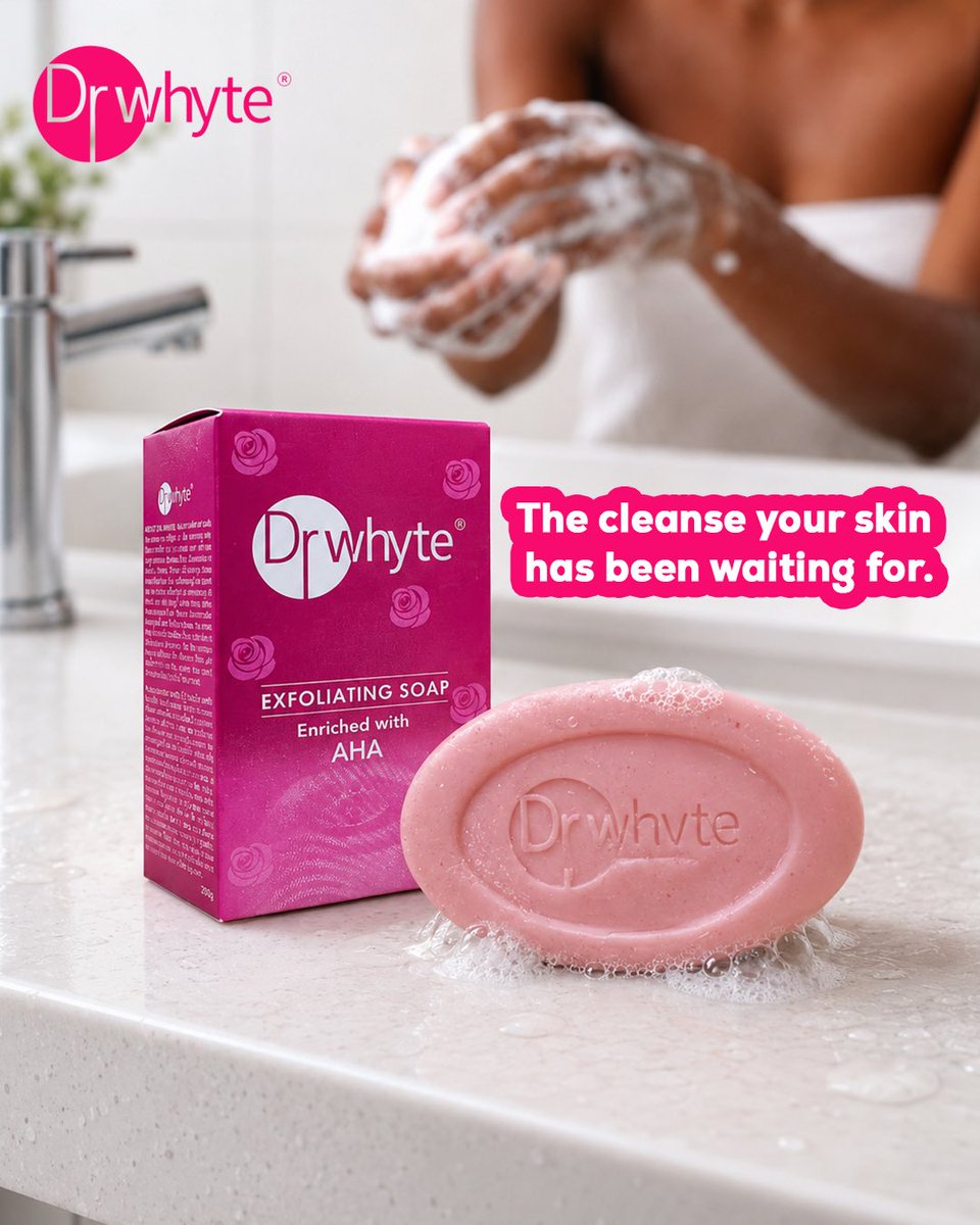 drwhytesoapng's tweet photo. Your skin has entered its soft life era.
Clearer days.
Smoother moments.
Main character energy. ✨
#DrWhyte #SkincareRoutine https://t.co/msYQYSyOYZ
