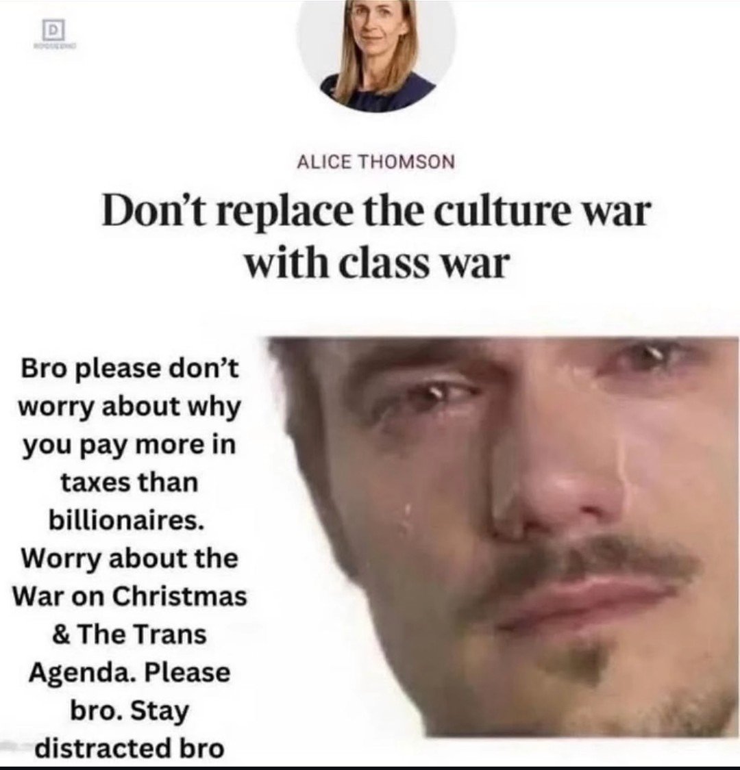 ItsLulu_7's tweet photo. Capitalism distracts the people with culture war https://t.co/fPgfetfELl