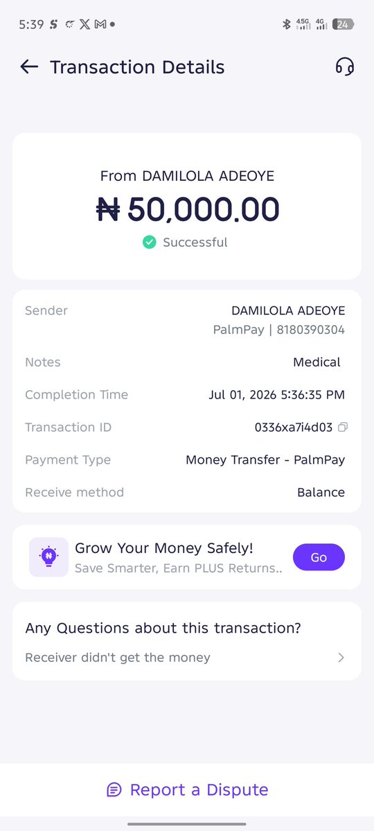 Grahamois's tweet photo. Medical allowance for July received. Thank you so much, King @LouieDi13 👑🦍♥️, for your Continuous Acts of Sacrifice. May God Bless your Kind Heart, Reward your Benevolence, and Keep you from all dangers. Words are not ENOUGH to EXPRESS MY GRATITUDE 🙏🏾❤️ I Love You ALWAYS 👑 https://t.co/I11W7hJKDW
