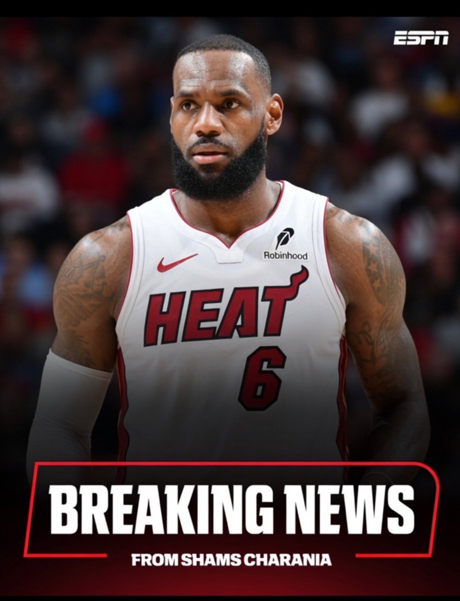 Gettingbabes101's tweet photo. @BleacherReport @ShamsCharania BREAKING: LeBron James has decided to rejoin the Miami Heat and will recreate the BIG 3 in Miami with Giannis Antetokounmpo and Bam Adebayo for the 2026-2027 NBA Season. https://t.co/Up3yjm9eNT