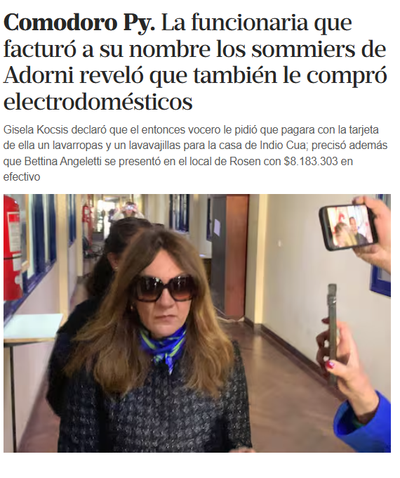 JuanMGrana's tweet photo. Estas dos cosas ocurrieron ayer.
Adorni les hacía pagar a sus empleados, y la mujer andaba con 8 palos en efectivo comprando cosas...
Pero Milei, Santilli y Adorni se abrazan.
#QGDM https://t.co/QQgiASRQWC