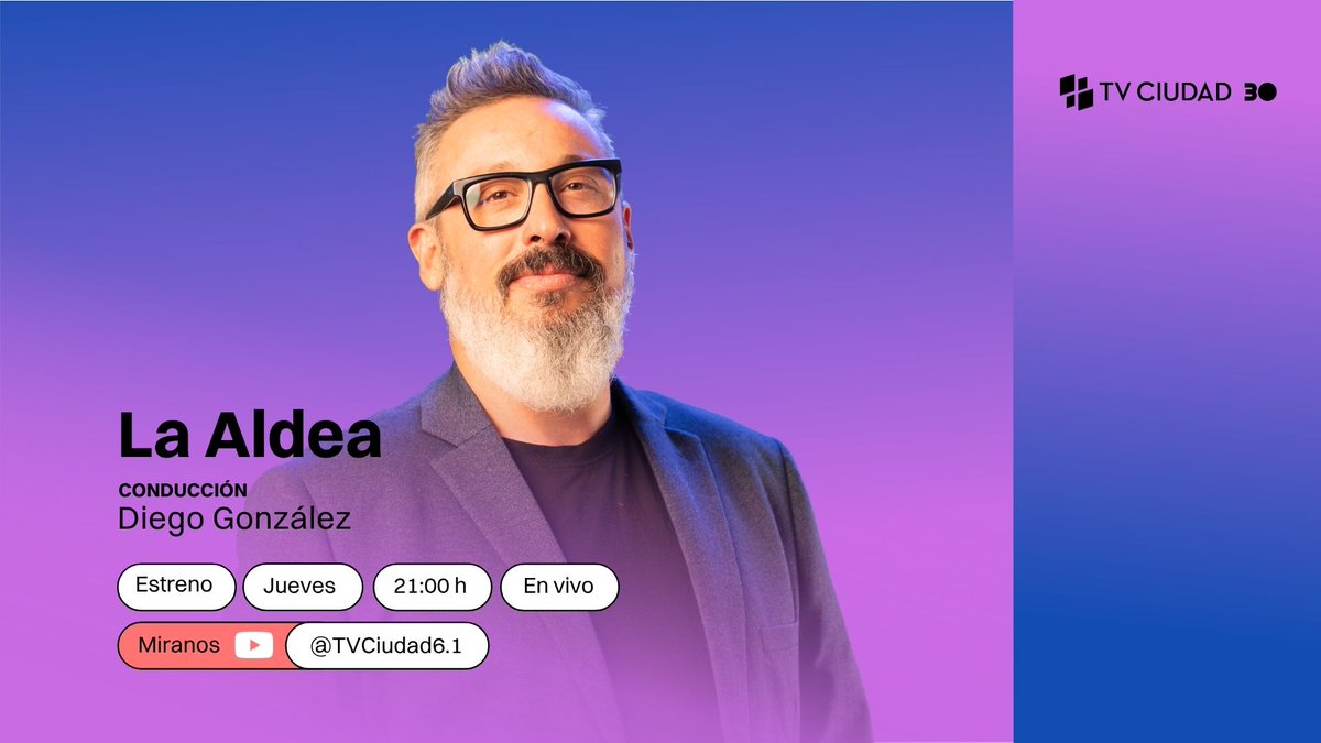 TVCIUDADuy's tweet photo. ¡Jueves en #TVCiudad!
📰 8:30, 13 y 18:55h #InfoCapital • En vivo
🧉 9h #CiudadViva • En vivo
🤸♀️ 11h #EnMovimiento
🎲 17h #PaseoAnimado
☕ 18h #CaféNegro • Raquel Martínez - año 2014
🔎 20h #LadoB
🤣 21h #LaAldea • En vivo
🎭 23h #MiráMontevideo • Estreno
Seguí @TVCIUDADuy
📺#TVCiudad30Años