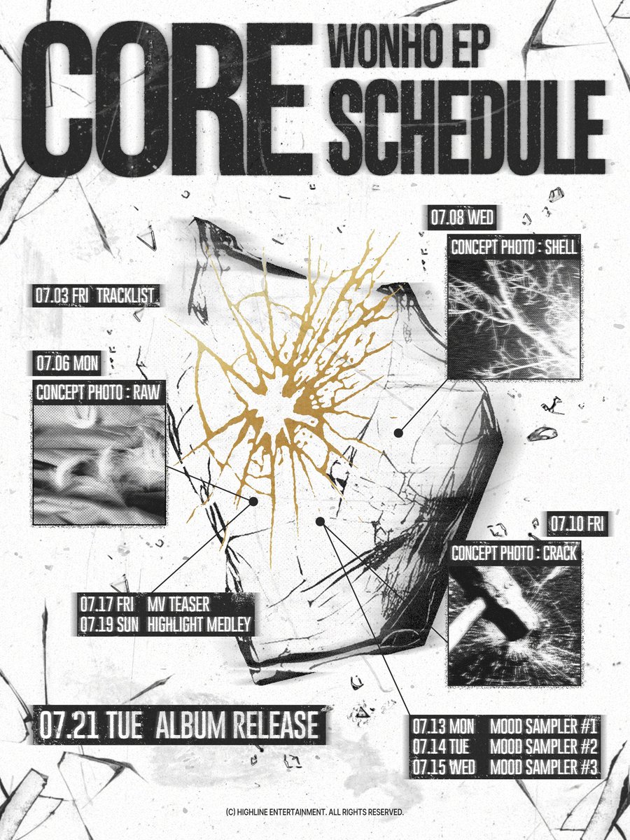 OneilyMusic's tweet photo. WONHO unveils the schedule for his new EP ‘CORE.’ https://t.co/hE7RjOtK4p