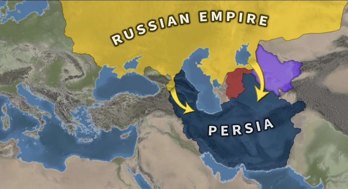 ShahanshahCyrus's tweet photo. Geopolitically speaking, for centuries, no nation has been as much of a natural enemy to Iranians as much as Russia.

Russia has taken more Iranian land than anyone.

It engineered separatist ideologies.

They propped up the 1979 revolution, and today it Iran is their chess piece https://t.co/d78u98DYtp