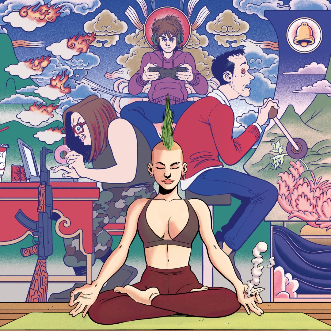 AbsurdVentures's tweet photo. The Hamilton family graces the cover of American Caper issue # 9. On sale July 22. Cover by Tyler Boss.

Preorder it now at the Absurd Ventures Store or your local comic shop.

https://t.co/Q44qdqVlFy  
https://t.co/GMu0YhAM00 https://t.co/q8kfwBPFVv