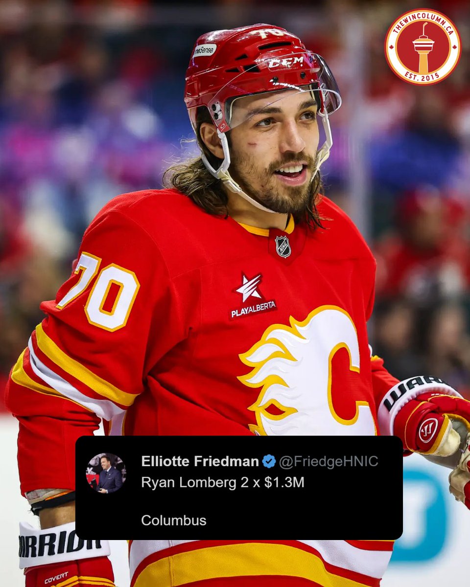 wincolumnCGY's tweet photo. The Lomberghini will not be returning to the #Flames next season, as he has signed a 2-year deal with Columbus. https://t.co/qthmprFxjg