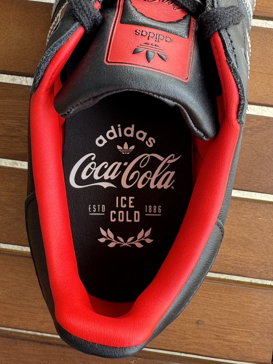 Reliefskate's tweet photo. New Adidas Superstar x Cocoa Cola Shoe Now Available. Real Magic. https://t.co/CAedAkgtb7