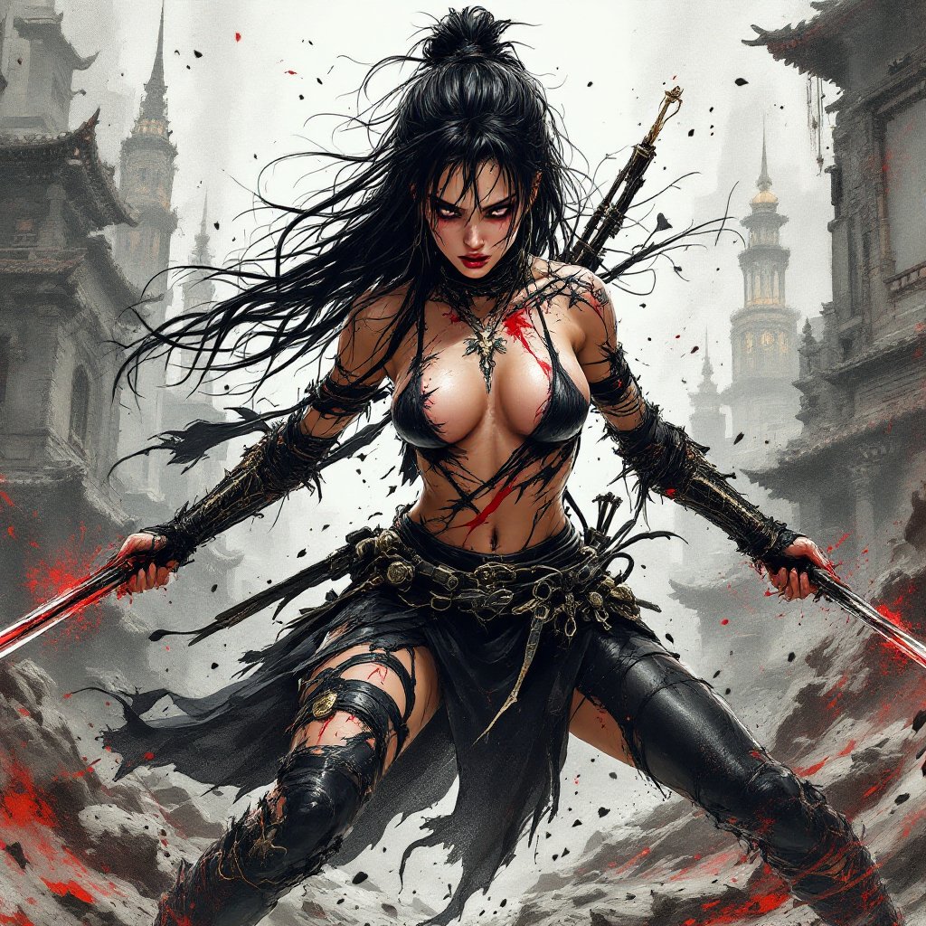 AImag_INC's tweet photo. Ninja Chaos
#AIArt #AIGeneratedArt #AIDigitalArt #CyberpunkArt #SurrealArt #superhero #CryptoMeme #SciFiArt #AbstractAI #AIConceptArt #FantasyAI #Cyborgs #Steampunk #cyberpunk https://t.co/Qd7Awsu37W