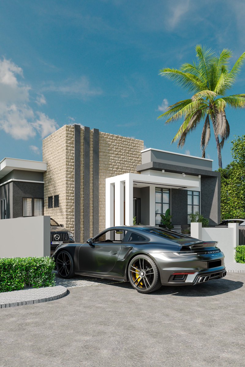 Samuel21rt's tweet photo. Four Bedroom Bungalow 

Ext viz || Archviz from 2025 

Comment, like and share ❤️😊.

Also Dm for collaborations https://t.co/deIq9mDWO2