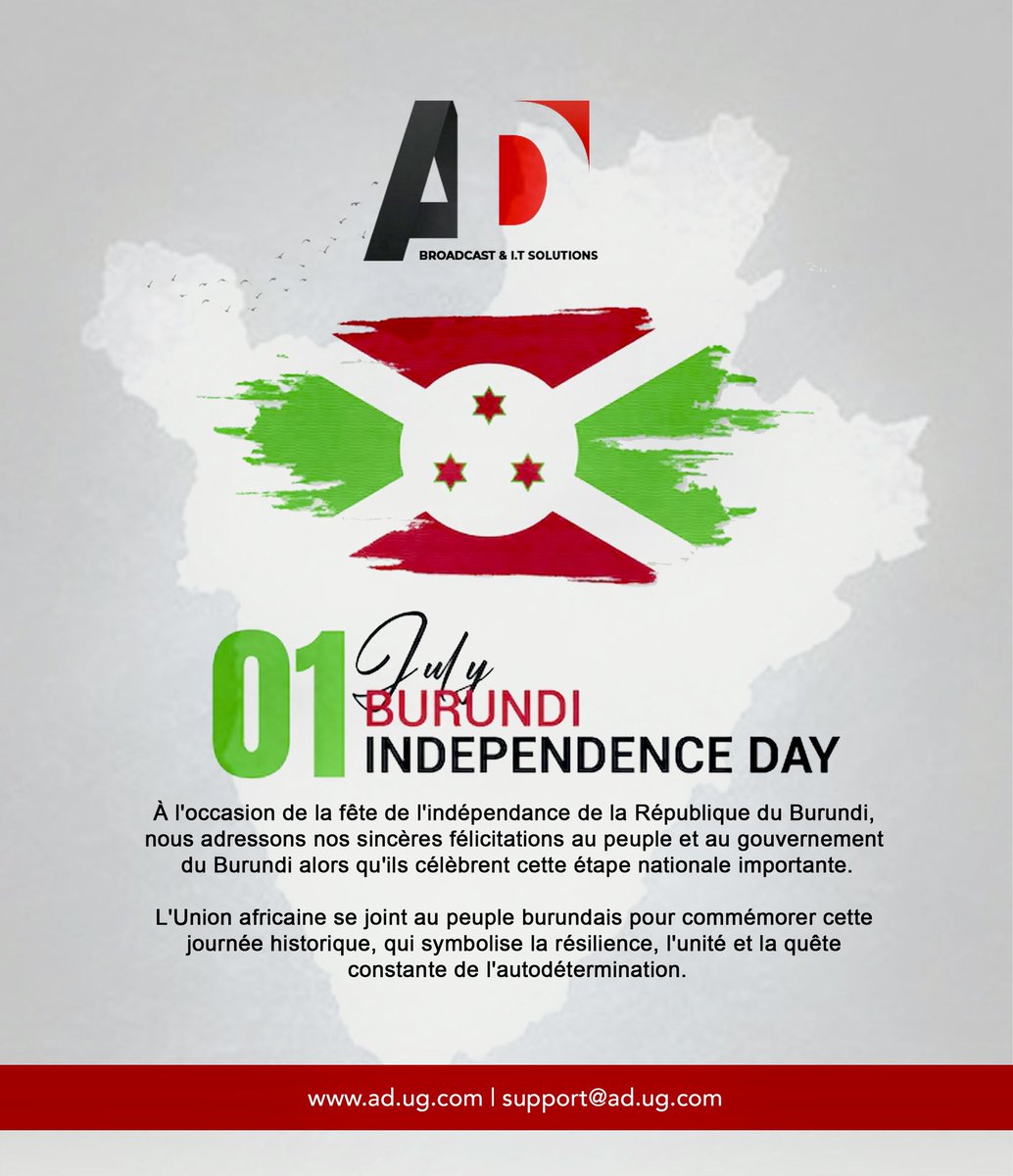 streamersmedia2's tweet photo. Happy Independence Day to all Burundians 🇧🇮 https://t.co/k2rU3K5Tim