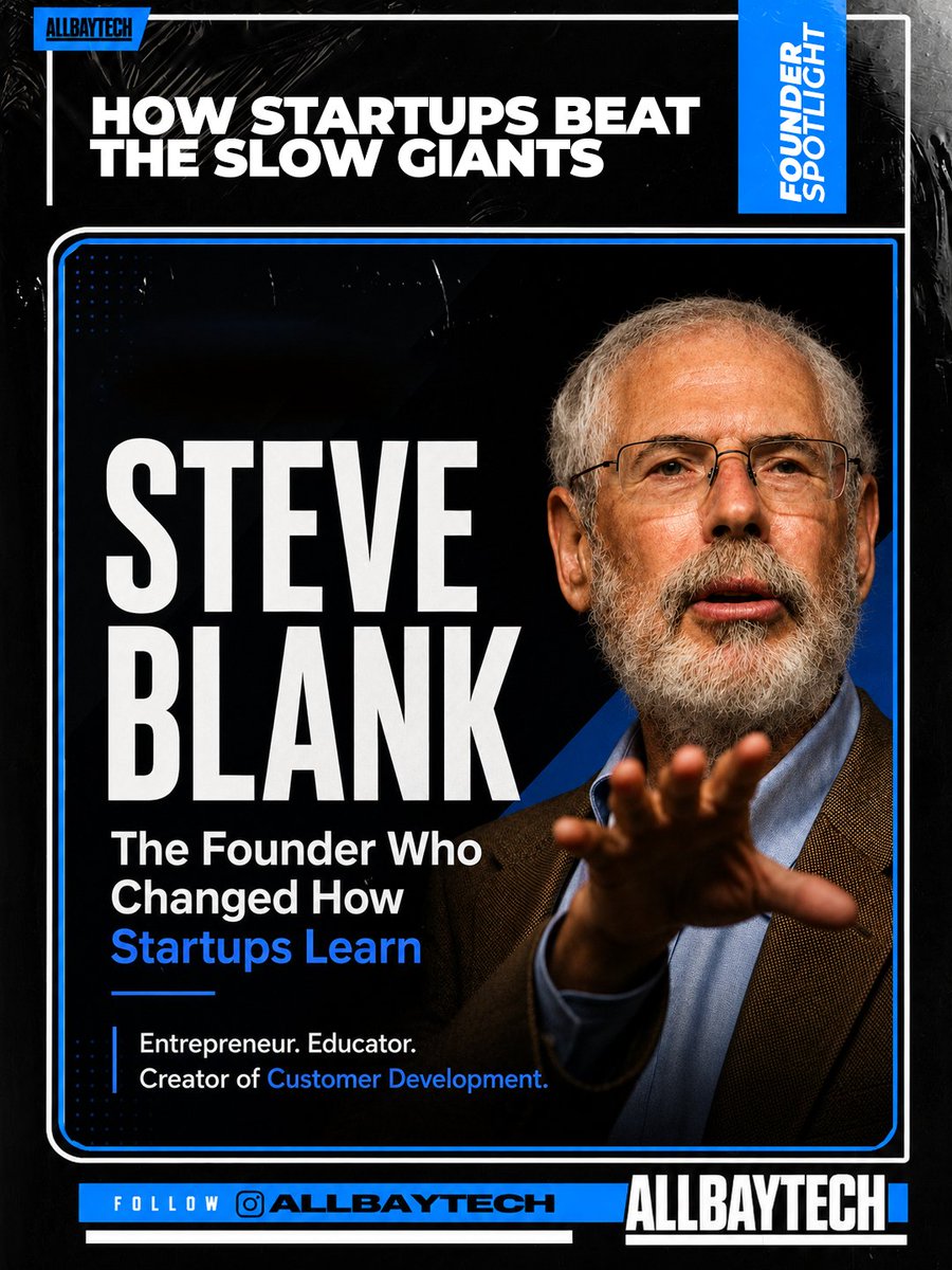 allbaytech's tweet photo. “The biggest advantage of a startup is its ability to move quickly, adapt rapidly, and make decisions without the bureaucracy that slows larger companies.” — Steve Blank

Startups move different because they can act fast, adjust in real time, and make decisions without getting stuck in layers of approval.

But speed only works when the direction is clear. The best founders know the problem, understand the customer, and keep testing until the solution makes sense. That kind of focus helps teams waste less time, learn quicker, and build something people actually need.

Fast is good. Clear and fast is where the real momentum starts.

#steveblank #startup #allbaytech