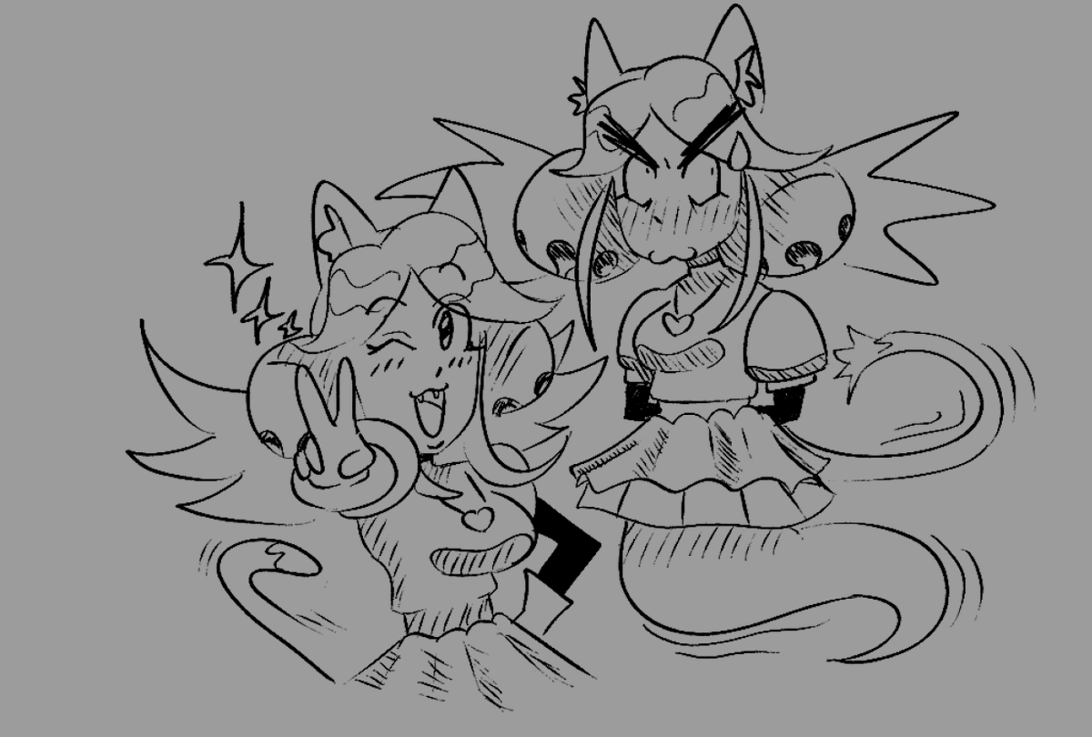 evesartbin's tweet photo. #deltarune cat yuri scribbles https://t.co/QuwnAHctLm
