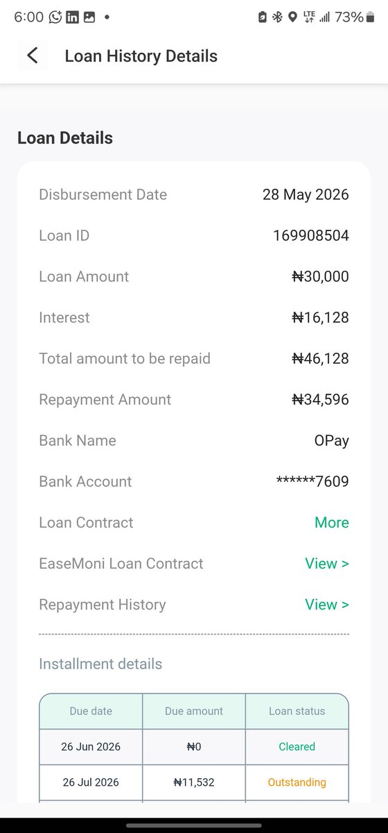 nixosas's tweet photo. @itsSh0la This is the amount I currently owe opay 8120157609 Osamudiamen Enogheghase.  Thank you 🙏 https://t.co/V110qr9LP8