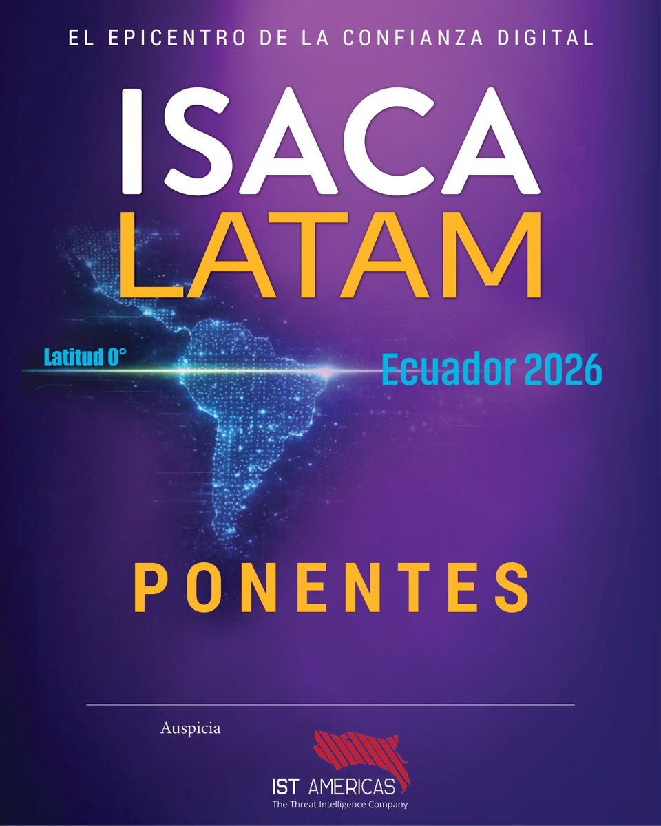 ISACAQuito's tweet photo. 🚨 La IA cambia las reglas del juego. ¿Tu organización está preparada?

🇪🇨🇵🇪🇲🇽🇵🇦 Expertos de la región compartirán estrategias sobre IA, auditoría, COBIT, ciberseguridad y gestión del riesgo.

⏳ Aún hay cupos.

🎟️ https://t.co/6PE5GLJ6Um

#ISACALATAM2026 #Ciberseguridad https://t.co/qfd4qXmTig