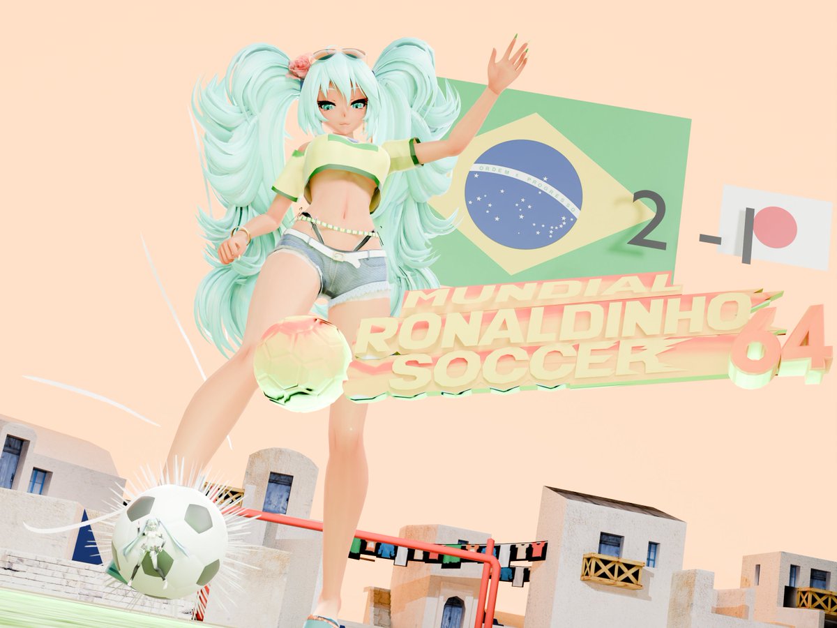 GOOBERmancer's tweet photo. the custody battle is over. 

♪Mundial Ronaldinho soccer 64♪

and yes this is a super monkey ball stage

#giantess #sizetwitter #fifa https://t.co/v4ZX60QfbW