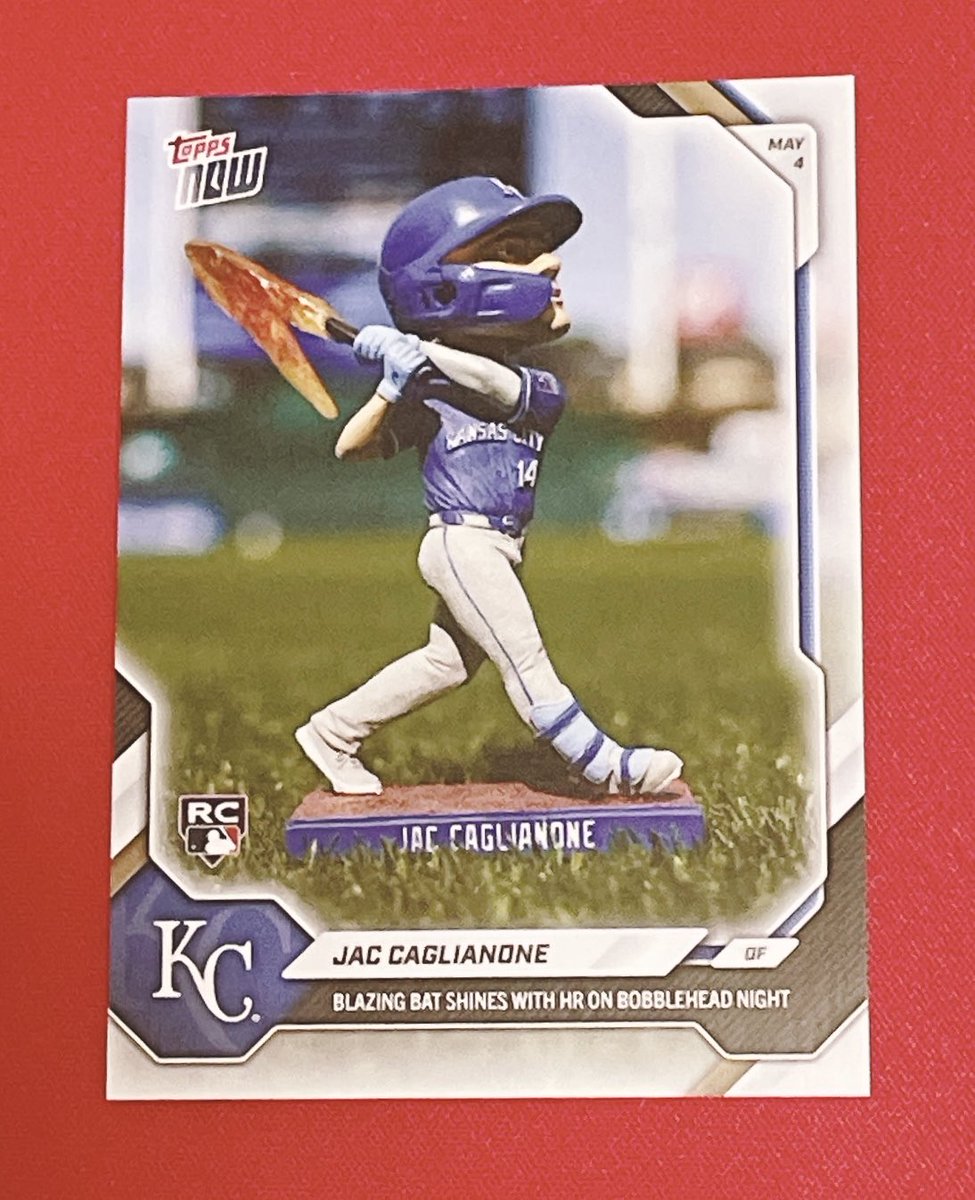 RamoGinger's tweet photo. Jac Caglianone - 2026 MLB Topps NOW® 🇺🇸
久しぶりのヒットで推しのJac様✨
うん☺️すごくいい👍
topps様、ありがとうございます😭
#topps
#JacCaglianone
#KansasCityRoyals https://t.co/ZElWtT4Csr