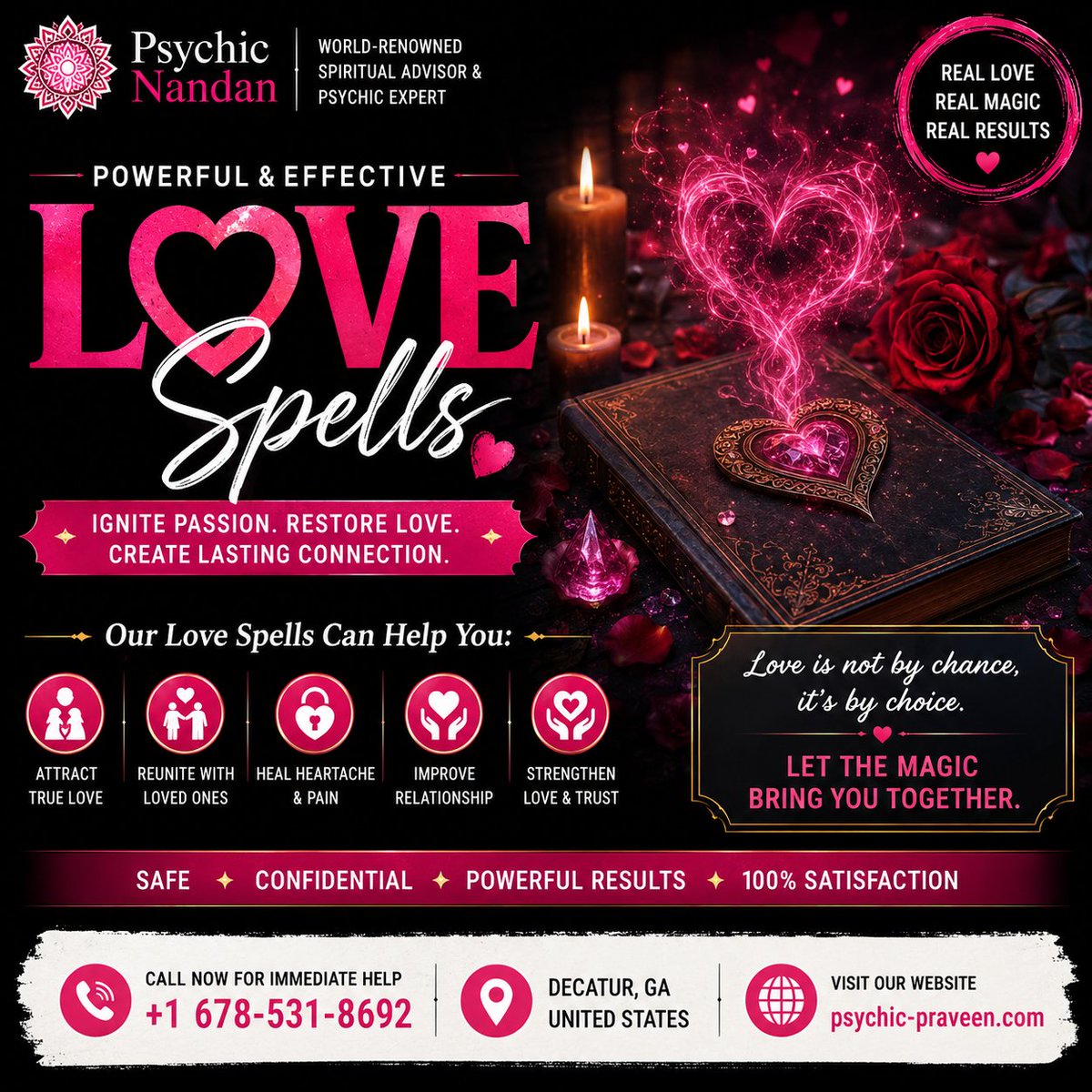 PsychicH61474's tweet photo. Powerful Love Spells &amp; Relationship Healing in Decatur, Georgia
📞 Call +1 678-531-8692 
🌐 https://t.co/RLiLf5A7AT
📍 3845 N Druid Hills Rd, Decatur, GA 30033, United States 
🗺️ https://t.co/fvqzhJNRBB

#LoveSpells #GeorgiaPsychic #RelationshipAdvice #TwinFlame #DecaturGA https://t.co/t3z84safjb