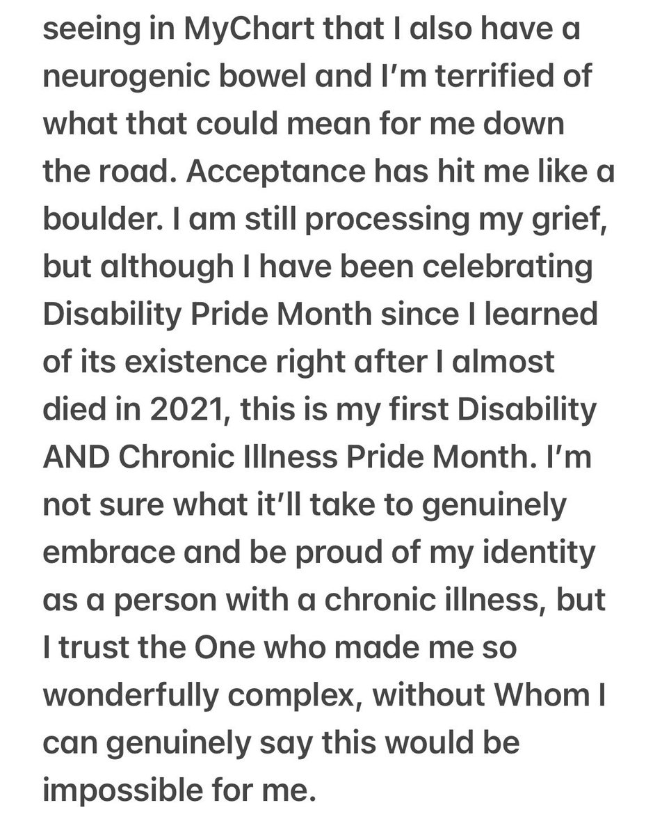 heidylouisa's tweet photo. #DisabilityPrideMonth #ChronicIllness #FearfullyAndWonderfullyMade #spinabifida #neurogenicbladder #IAmDisabled&amp; #ChronicallyIll #trustintheLord #relationshipwithGod #acceptance #grief #faithinChrist #neurogenicbowel #ostomy #joyoftheLord #stoma #GodKeepMyHeadAboveWater #ostomate https://t.co/4s0s31nFT6