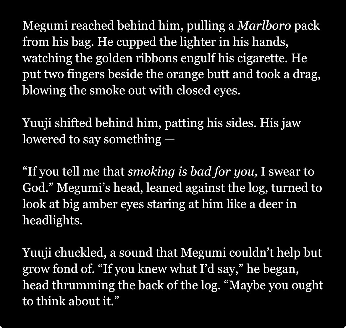 ouchdolly's tweet photo. happy wip wednesday !! smoker megumi supremacy…. (especially in a zombie apocalypse) #ITFSWeek2026 https://t.co/QtmI3uWMRm