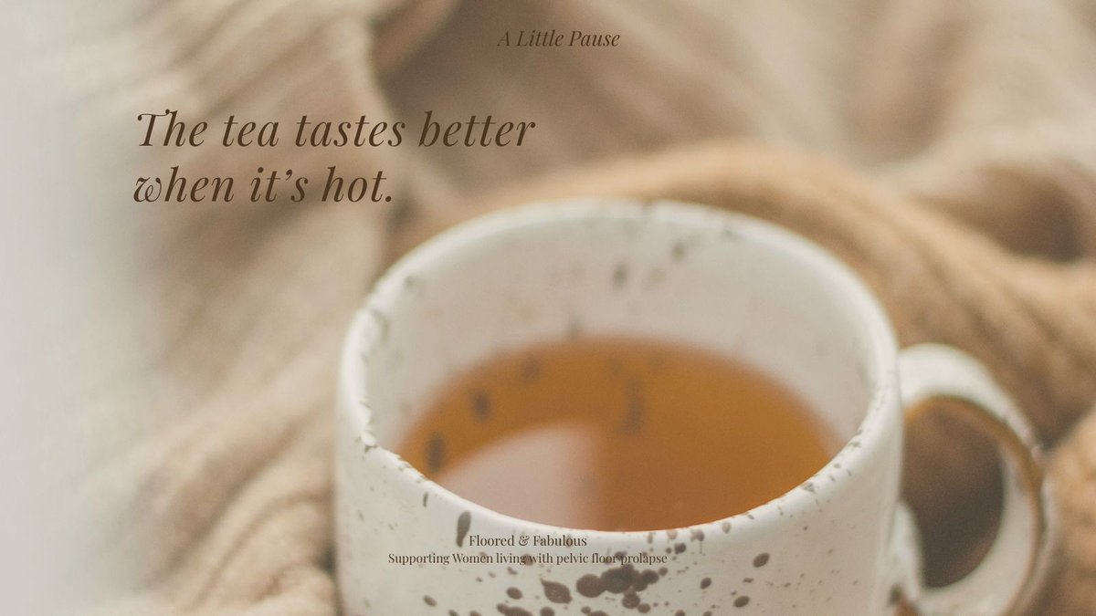 FlooredFab's tweet photo. My tea goes cold almost every day.
I'm forever putting it down, getting distracted, doing one more thing...
Then remembering it twenty minutes later.
So...
I'm putting the kettle on again.
#Wellnessjourney #Womenshealth #Yournotalone #Prolapse https://t.co/aSBRkNtuuh
