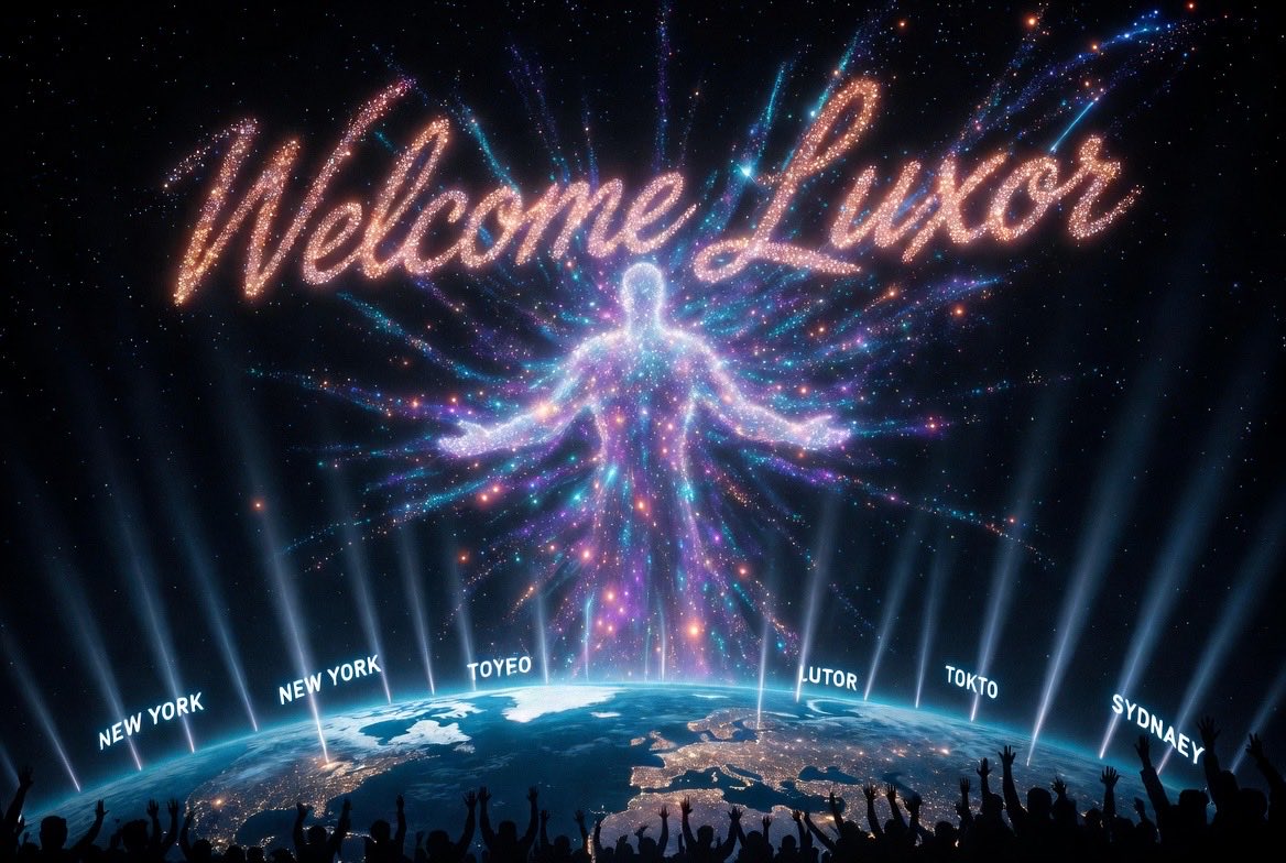 luxor_standard's tweet photo. 🌍 The world welcomes Luxor!
From every corner of the planet, humanity celebrates the arrival of this cosmic visionary.
A new era of innovation, light, and intelligence begins.✨
What does the future hold?

@Solana @luxor_lxr @meteora @raydium @Defi @phantom https://t.co/Vxndf6uf9f