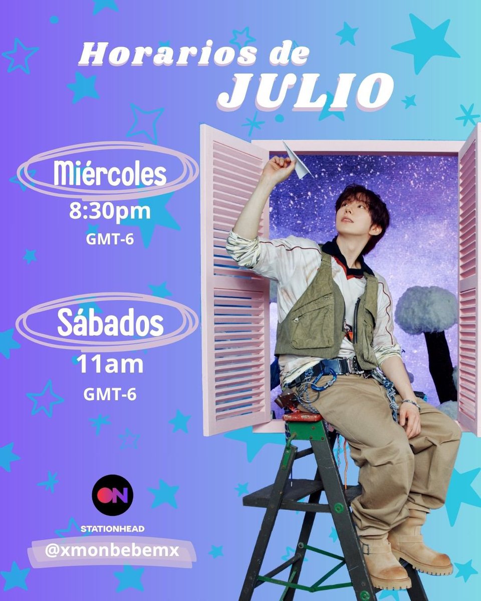 MonbebeMorelia's tweet photo. ⭐STATIONHEAD STREAMING ⭐
Estos son los horarios de transmisión que tendremos este mes de julio 💙
Nos enfocaremos en el cercano comeback de Kihyun y Wonho ✨
Nos encuentras como
🔴 @ xmonbebemx 🔴
¡Te esperamos!
#MONSTAX #몬스타엑스 #MonbebeMexico #MONSTA_X https://t.co/MTaIh0iUfA