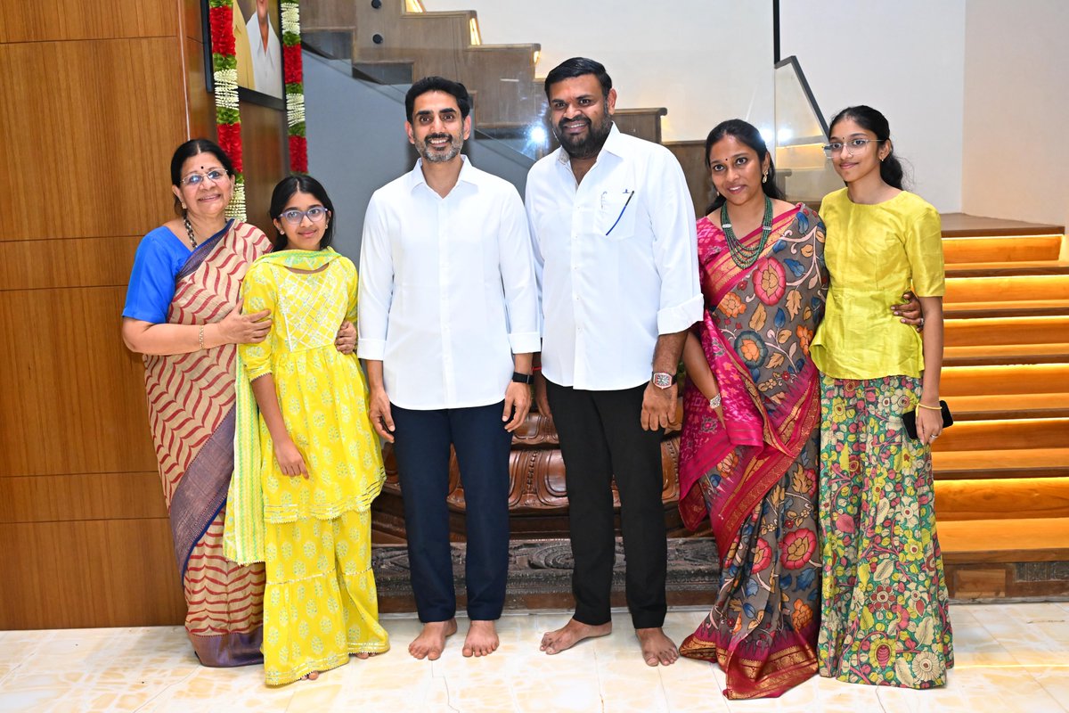 naralokesh's tweet photo. I joined colleagues and party leaders for a warm interaction hosted by MLA Bojjala Sudhir Reddy garu at his residence in Srikalahasti. We had productive discussions on strengthening the party and serving the people of the region with greater commitment. Even more special was seeking the blessings of his mother, Smt. Bojjala Brundamma garu. The blessings of our elders are our greatest strength and always keep us grounded.
@BojjalaSudhir