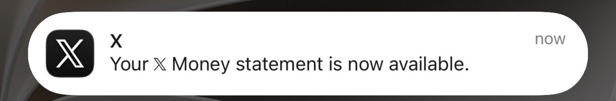 gheeunit's tweet photo. Just got my first 𝕏 Money statement! https://t.co/0f7TKtv4cq