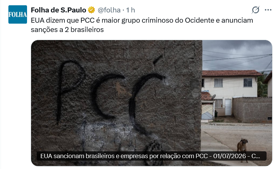 silvionavarro's tweet photo. E pensar que Lula e o PT não queriam classificar PCC e CV como narcoterroristas... https://t.co/a47SPk8xi1