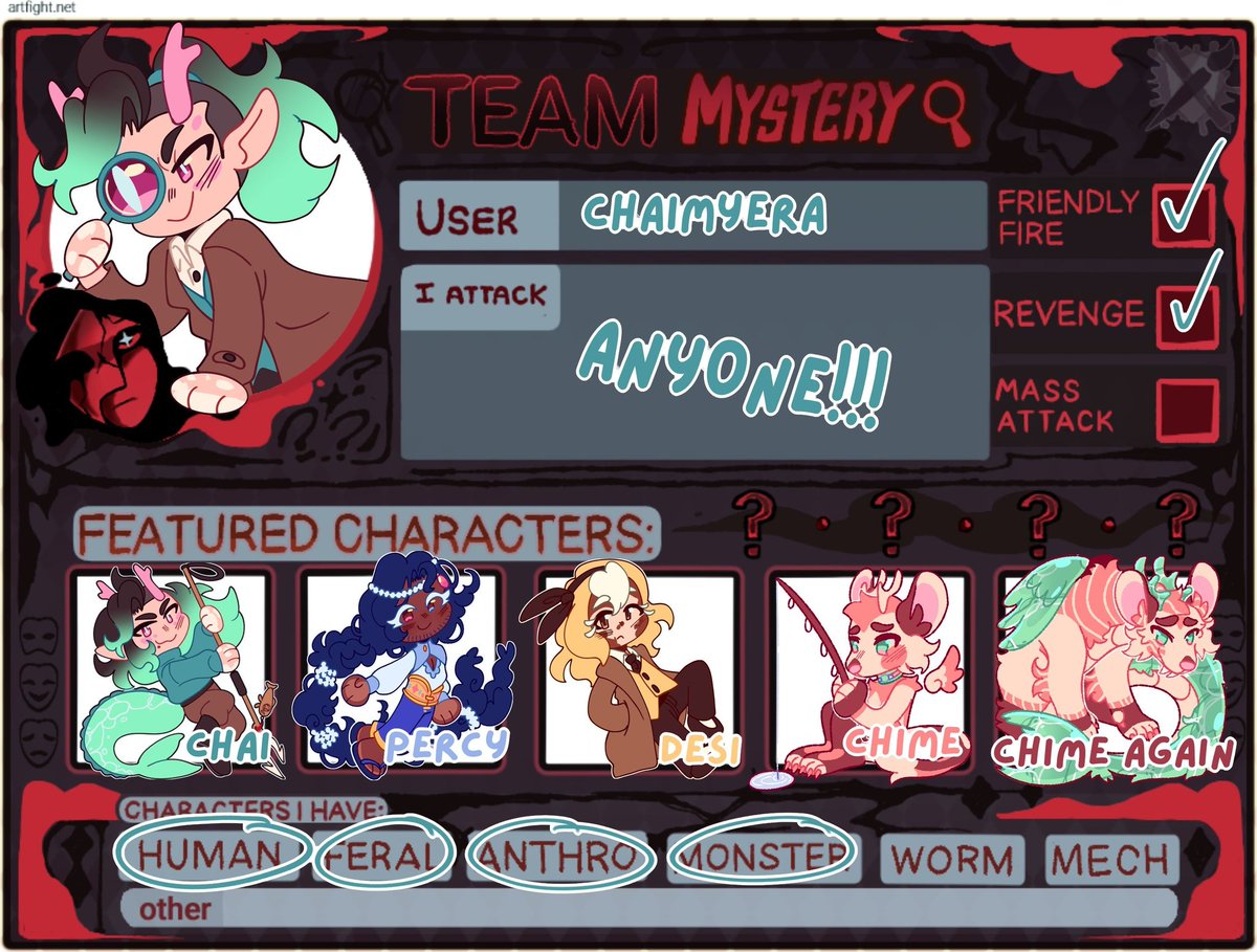 Chaimyera's tweet photo. I'm on artfight this year!!! https://t.co/PWtWBHsUfk