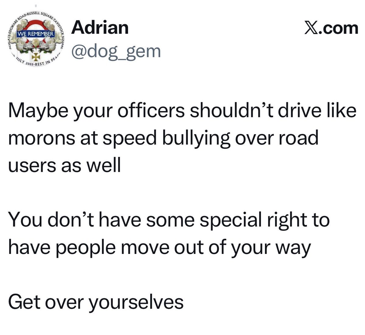 spjohnson235's tweet photo. @roadpoliceBCH @NationalHways Err…yes they do actually Adrian @dog_gem Time to get over yourself for once. Please someone tell him… https://t.co/FpVQM7EhRB