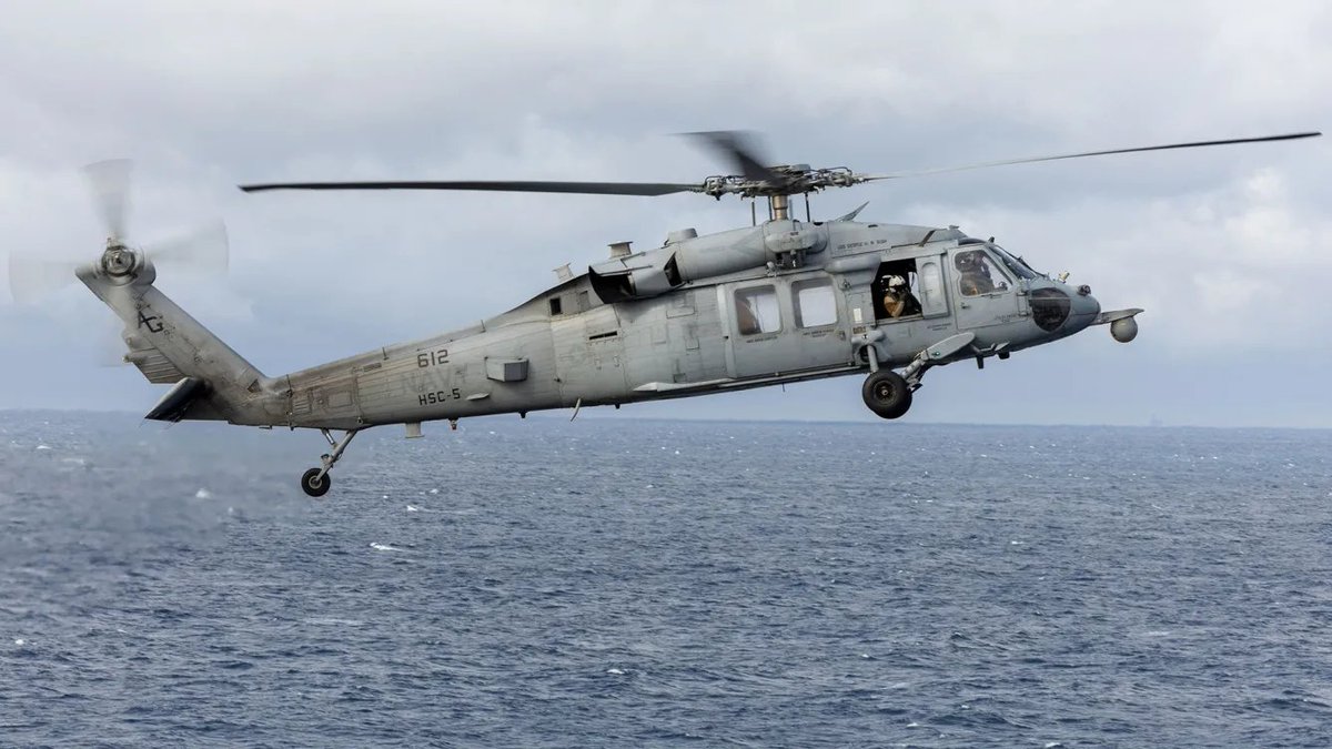 clashreport's tweet photo. NEW: US Navy MH-60S Seahawk crashes in Arabian Sea; one crewmember missing.

A US Navy MH-60S Seahawk helicopter assigned to the aircraft carrier USS George H.W. Bush conducted an emergency water landing in the Arabian Sea early Wednesday, US 5th Fleet said. 

Three of the four crew members have been recovered in stable condition. A search is underway for the fourth.

The 5th Fleet said there is no indication the emergency was caused by hostile action, and that the cause is under investigation. 

It is the second US military helicopter crash in the region in recent weeks. 

An Army AH-64 Apache went down in the Gulf of Oman on June 9; President Trump said Iranian forces shot it down, and the crew was rescued by a Corsair drone boat.