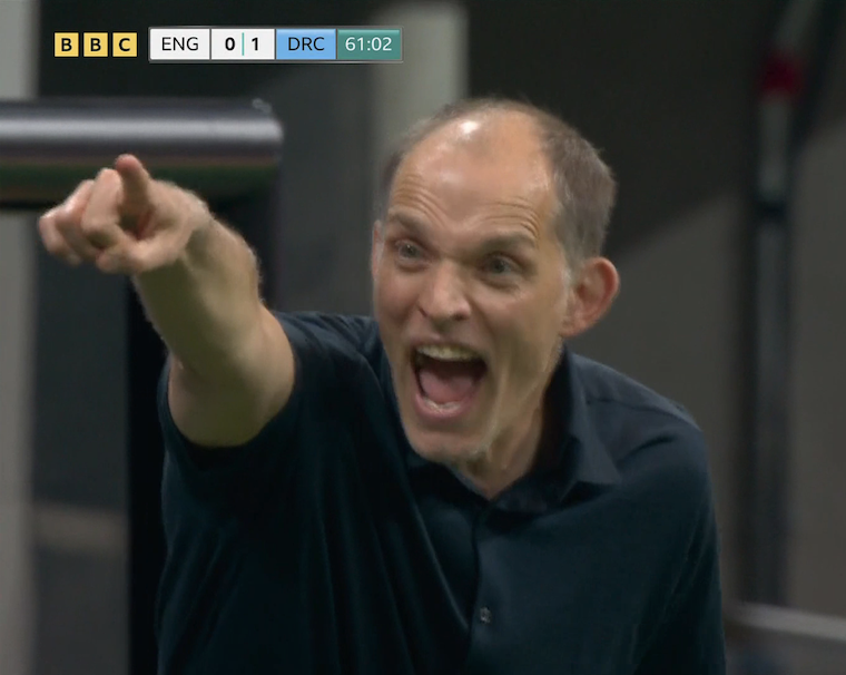 TouchlineX's tweet photo. 🚨 𝗕𝗥𝗘𝗔𝗞𝗜𝗡𝗚: THOMAS TUCHEL IS FREAKING OUT!

THE GERMAN IS REALIZING THAT HE IS VERY CLOSE TO THE MOST EMBARRASSING WORLD CUP EXIT IN ENGLAND HISTORY! https://t.co/bE71YBByrs