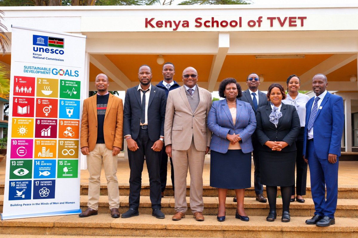 kstvet's tweet photo. Group photo from the UNESCO-UNEVOC Centres Consultative Meeting held on 30 June 2026 at the @kstvet, bringing together key stakeholders to advance collaboration, innovation, and sustainable development in skills training.
@edwintarno @StateHouseKenya https://t.co/ctzZzPxLjZ