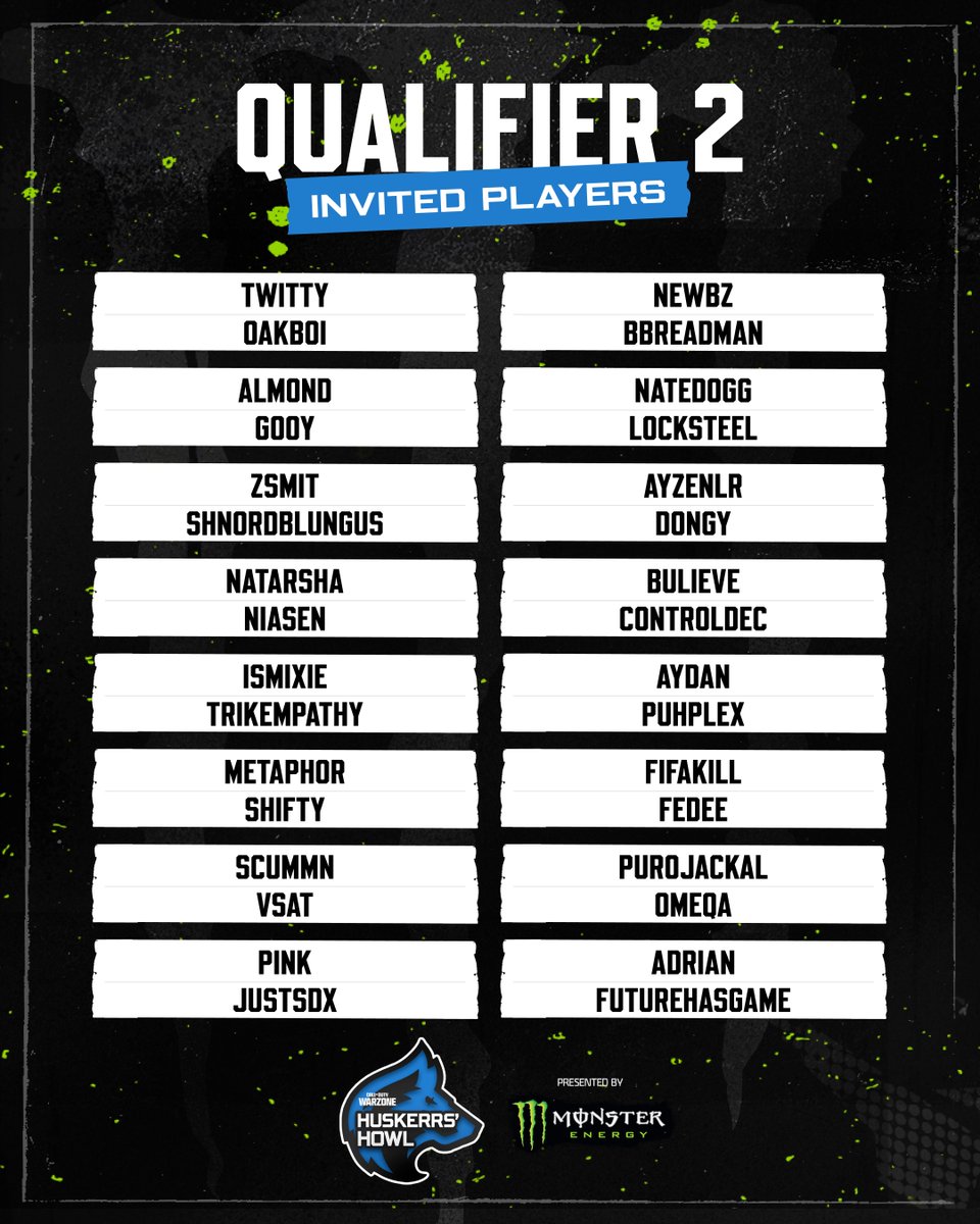 HusKerrs's tweet photo. Qualifier #2 of the $50,000 HusKerrs Howl presented by @MonsterEnergy today! $5,000 on the line, top 8 teams advance to finals on Friday.

Start time: 12pm PT

Watch Party on my Twitch &amp; YT channel all day starting at 12pm PT to see who advances! https://t.co/TR5QPgLDno