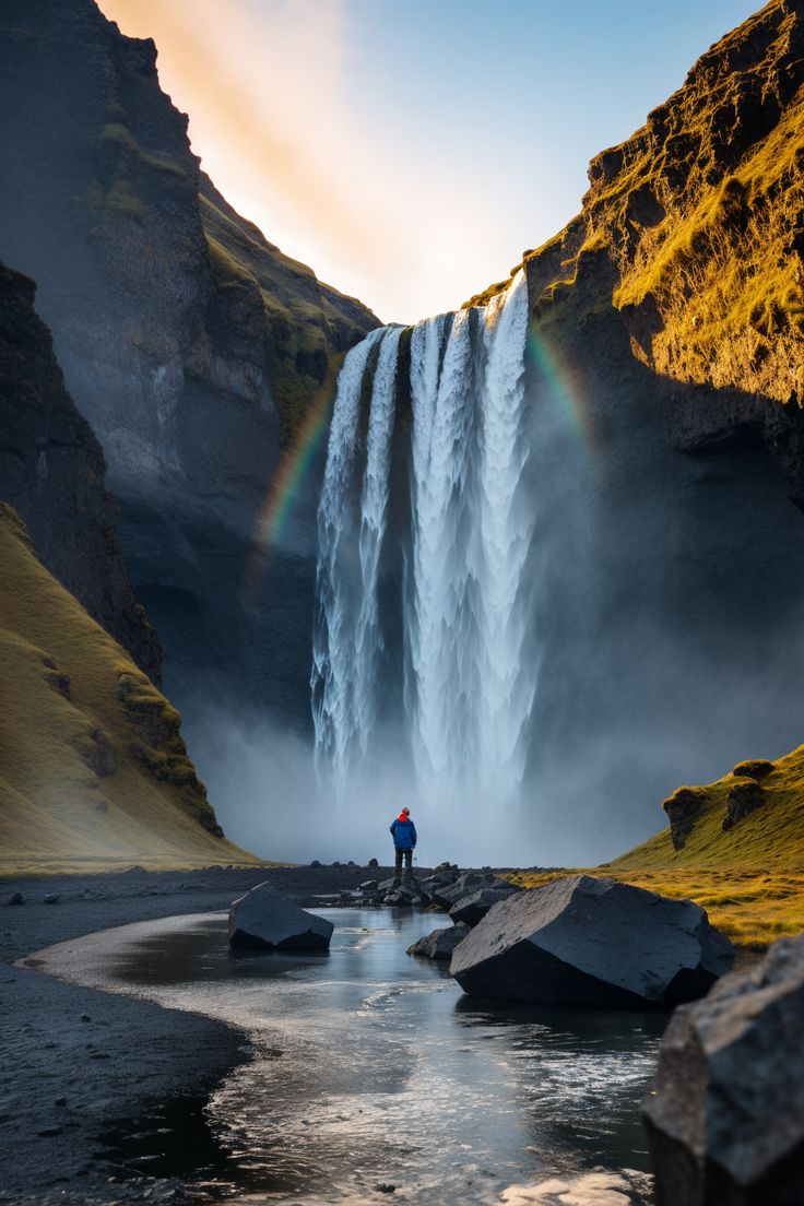 autumndreams01's tweet photo. Magical waterfall in Iceland 🇮🇸 https://t.co/xDt8qy4sAG