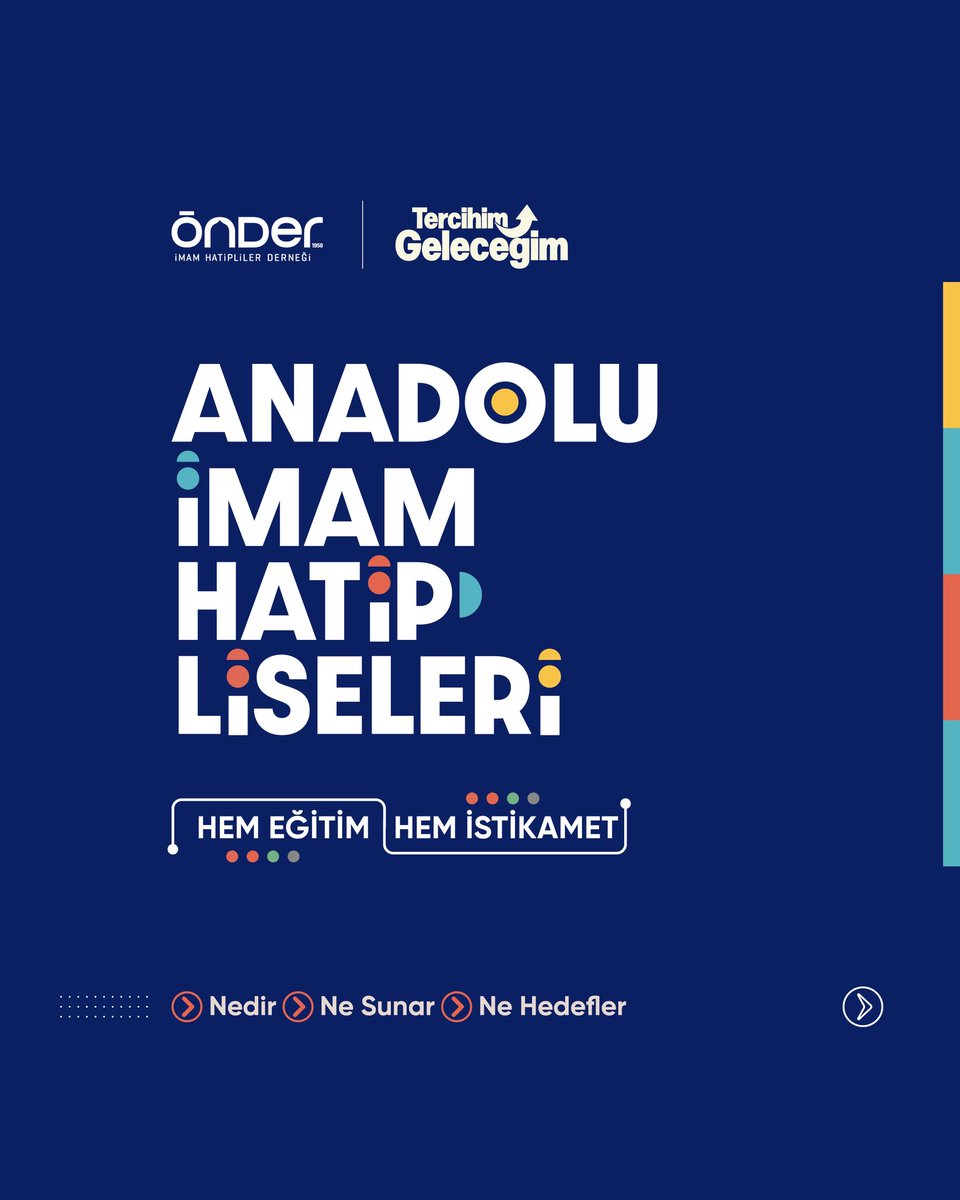 onderihl's tweet photo. 📚✨ Anadolu İmam Hatip Liseleri
Hem Eğitim Hem İstikamet

Akademik başarı ile milli ve manevi değerleri buluşturan Anadolu İmam Hatip Liseleri; gençlerimize sadece bilgi değil, aynı zamanda istikamet kazandıran “çift kanatlı” bir eğitim modeli sunuyor.

🔹 Doğru din eğitimi ve güçlü akademik altyapı
🔹 Fen, sosyal ve sanat alanlarında çok yönlü gelişim
🔹 Uzman rehberliği ve proje desteği
🔹 Güvenli ve değer odaklı okul ortamı

Hedefimiz; geçmişten güç alan, geleceği inşa edecek erdemli ve bilinçli bireyler yetiştirmek, ulusal ve uluslararası düzeyde yetkin gençler yetişmesine katkı sunmaktır.

🌟 Kazanımımız; bilgili, ahlaklı, üretken ve sorumluluk sahibi bir nesildir.