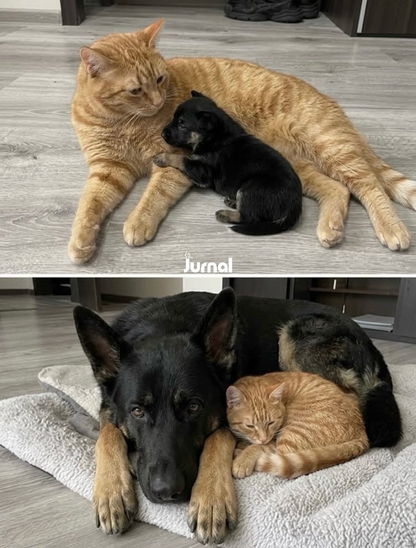 jurnalhabertr's tweet photo. Yavru olduğu zamanlardandır beraber olduğu köpek dostunun koynunda huzurla uyuyan bir kedi görüntülendi. https://t.co/KXzDhVa78G