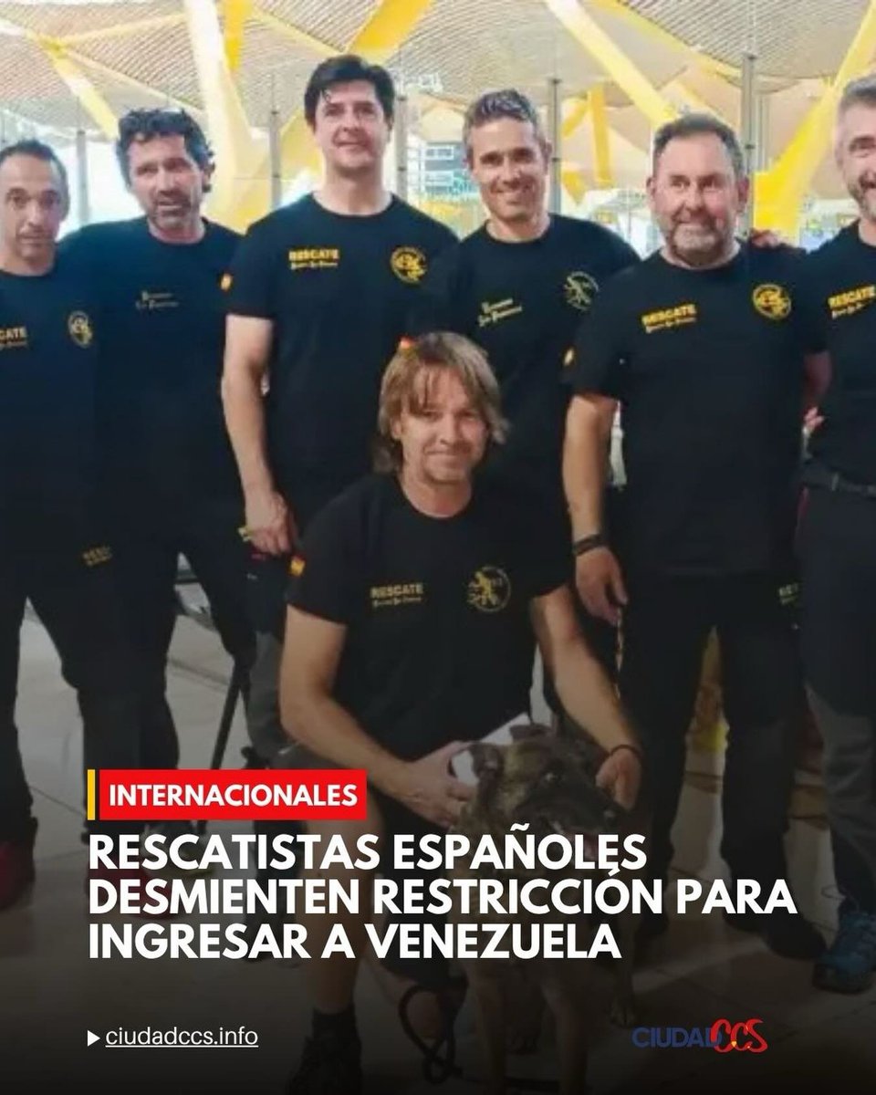 CoralTeresa's tweet photo. 🚨🇪🇦🇻🇪 Rescatistas internacionales desmienten las mentiras que se han generado para causar más dolor y sosobra en la población de Venezuela. 

¡BASTA! https://t.co/lUtWi5BHxK