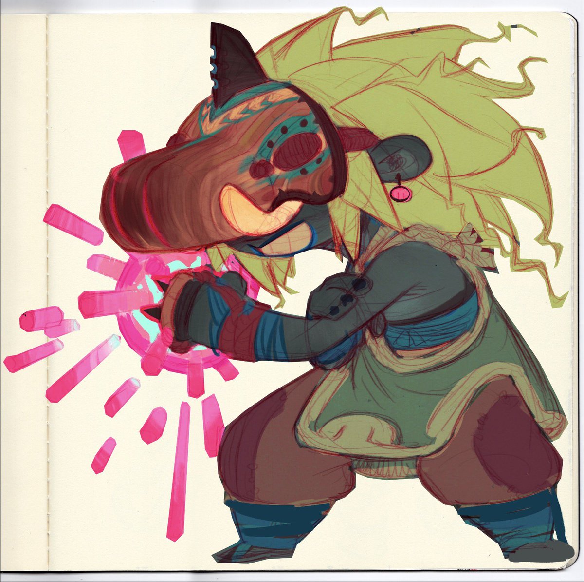 WLIU9's tweet photo. Nona was a little boy who always wore a boar mask. Why, you ask? Well… it wasn’t just some random mask.
-
-
-
-
-
#characterdesign #conceptart #procreateart #boar #process https://t.co/SuwMzMeXto
