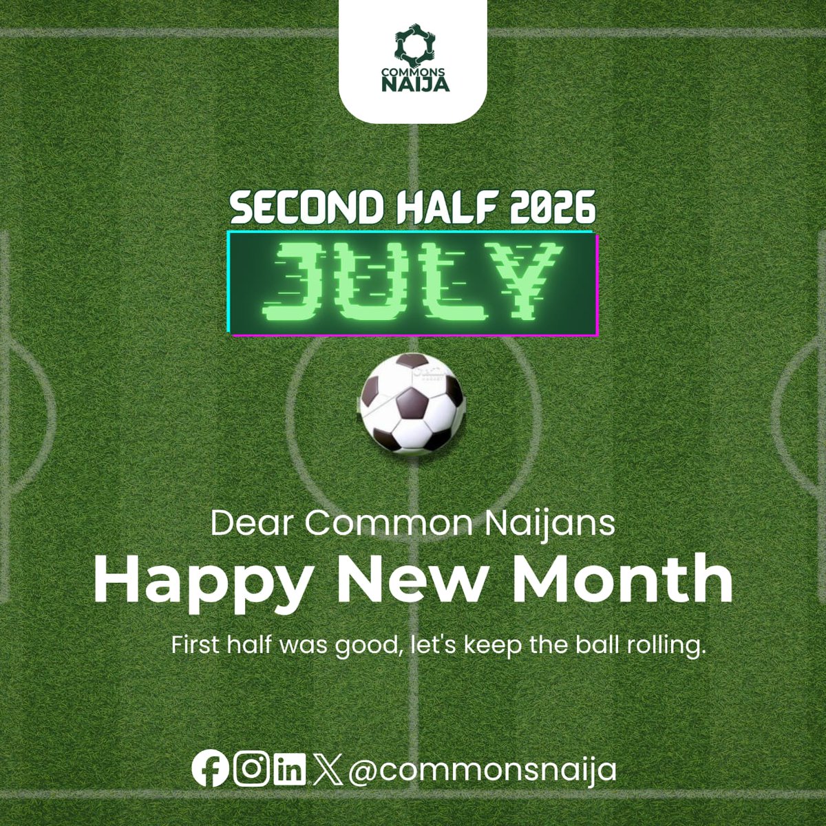 Commons_Naija's tweet photo. 🎉 Happy New Month Commons Naija family!
Welcome to a new month! While half of the year is behind us, there's still plenty of time to grow, learn, and make the most of every opportunity ahead.
Thank you for being part of this community.
@Commons_Naija
#TRENDINGONTWITTER https://t.co/YnhgnzBzMP