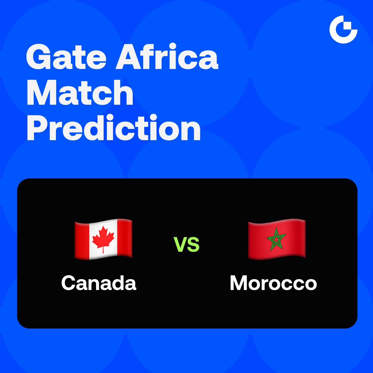 gate_african's tweet photo. 🎁 $18 up for grabs for 6 lucky winners! 🤑

❓ Who will win the following knockout game?

Canada 🇨🇦 vs Morocco 🇲🇦

📌 How to participate:
🔹 Follow @gate_african
🔹 Like & Retweet this post
🔹 Comment your prediction + your UID & Tag 3 friends
🔹 Use #GateAfricaPrediction

📅 Duration: Event ends before kickoff.

Don’t forget to check this out: https://t.co/z8F9yKzugQ…

⏳ Waiting for your answers in the comment section! Good luck! 👇

#GateAfrica #FootballPrediction #MatchPrediction #CapeVerde� #SaudiArabia� #PredictAndWin #Giveaway #CryptoCommunity #GateGiveaway
