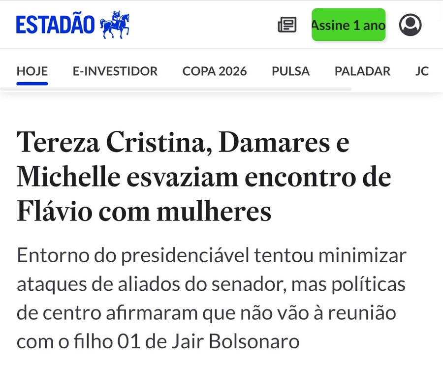 ValeriaBnews's tweet photo. Minha pergunta é - Se eleito (Deus nos abençoe com isso), essas senadoras ( se eleitas/reeleitas) tentarão  esvaziar o governo de Flávio Bolsonaro por causa de desentendimento familiar?

Francamente, não confio mais!

Não votem nessa senhoras. Chega! https://t.co/CT6XIWFYze