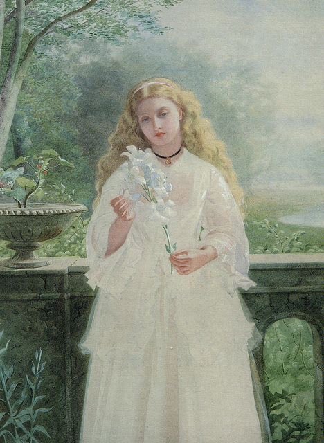TitaniasRealm's tweet photo. Portrait of a Girl Holding a Lily by John Simmons (1823-1876) https://t.co/kqpe8WMKT6