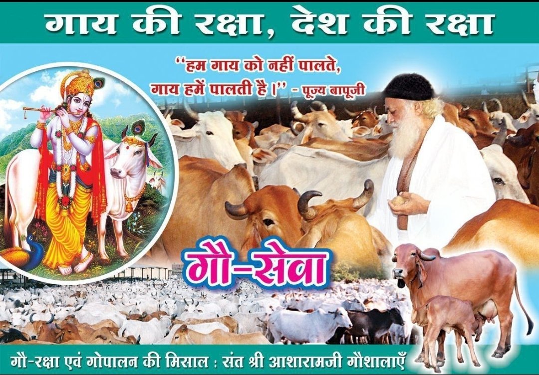 biren419's tweet photo. पूज्य Sant Shri Asharamji Bapu का संदेश है कि गाय की रक्षा, राष्ट्र की रक्षा है। इसलिए #GauRaksha और Gau Sewa प्रत्येक जागरूक नागरिक का नैतिक दायित्व बनना चाहिए। https://t.co/mC0YIXncGc