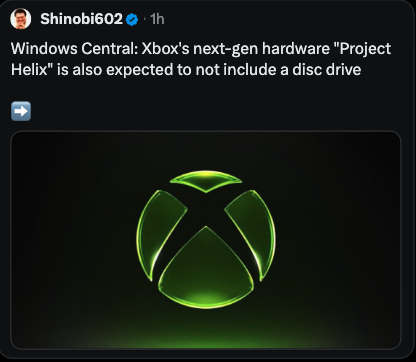 PostUp_SOG's tweet photo. PlayStation: We're going all digital by 2028, no more discs.

Media: https://t.co/euRLPCjZZH