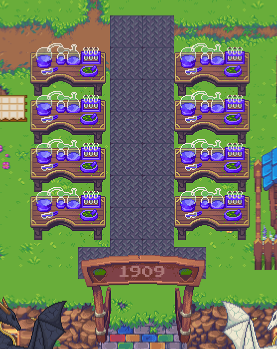 mixyero's tweet photo. x8 Public potion tables - Land 1909 @pixels_online https://t.co/wateYDY7AT