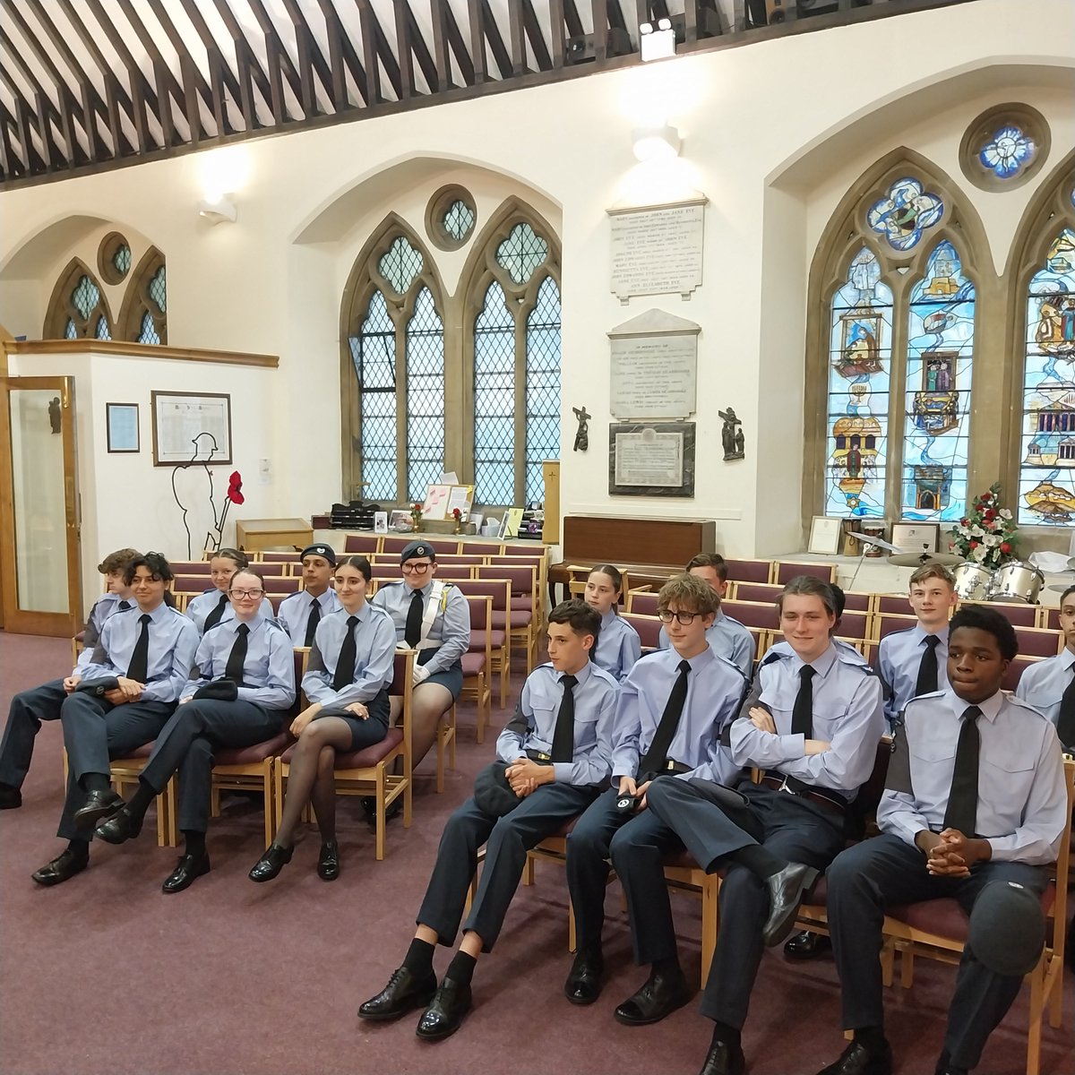 SMOG295's tweet photo. The beautiful Church of St Peter and Paul, Grays was the venue for the Enrolment Parade of 106 (Orsett Hundred).  Welcome to our 10 new members.  @EssexWingATC https://t.co/7BDr13Mcfa