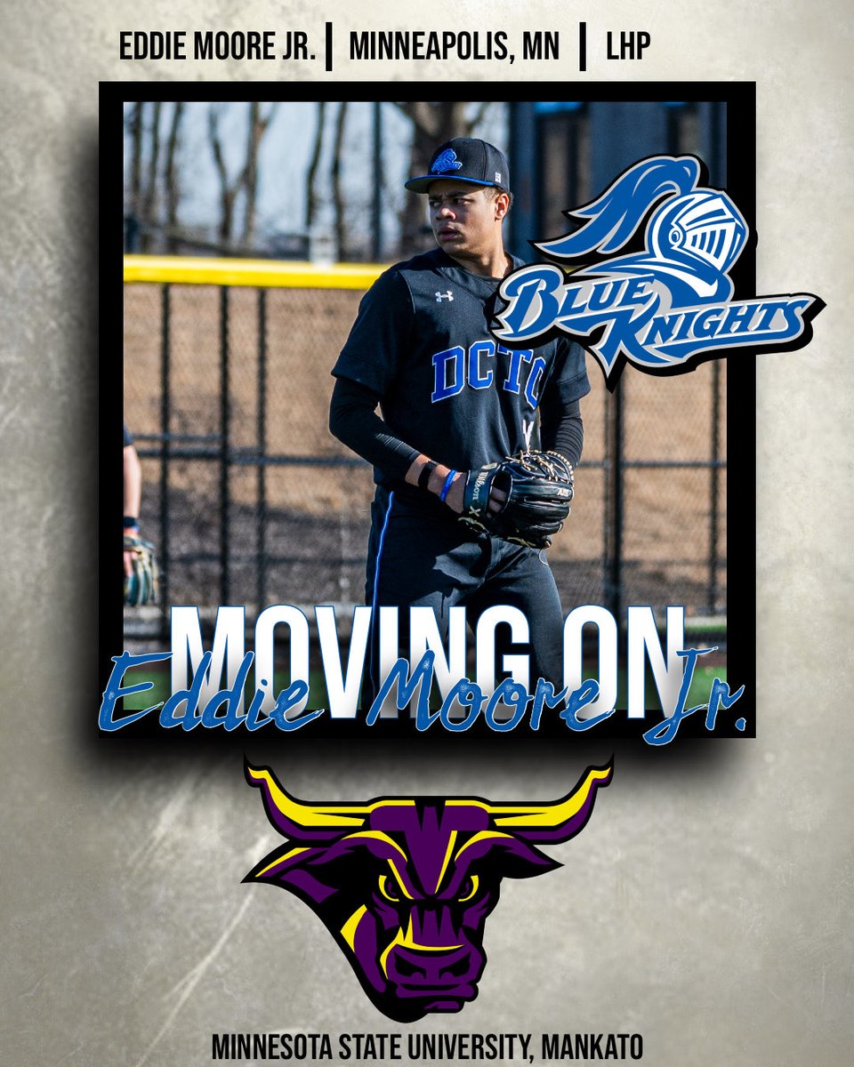 BaseballDctc's tweet photo. Congrats to sophomore left handed pitcher, Eddie Moore Jr., on finding his future home with the Minnesota State University, Mankato Mavericks! We are incredibly excited for Eddie and his family and to follow along with his future! https://t.co/jVisfpJqQd