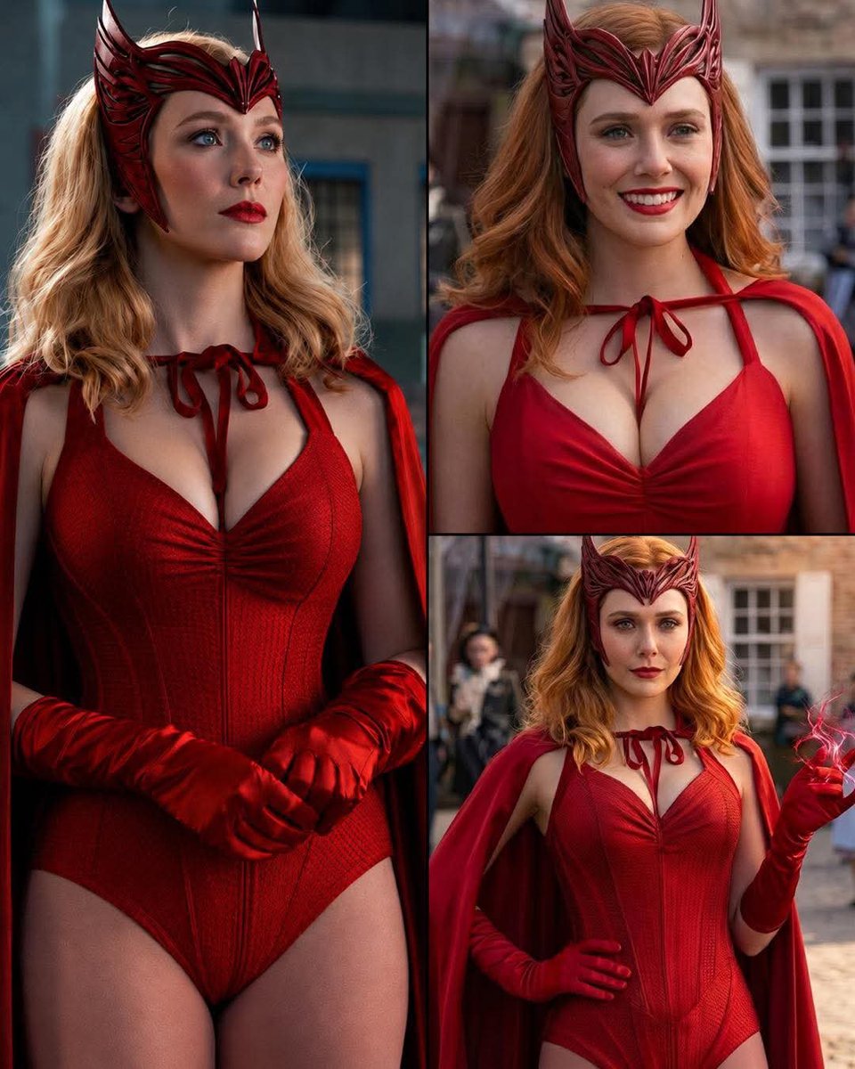 mikesensational's tweet photo. Elizabeth Olsen as Scarlet Witch in ‘WandaVision’ (2021) https://t.co/vJ5MPl7U6P
